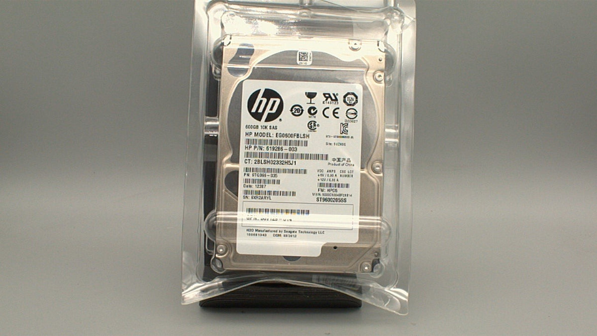 507129-014 HP 600GB 10K SAS 2.5" HDD no tray 619286-003 EG0500FBLSH ST9600205SS