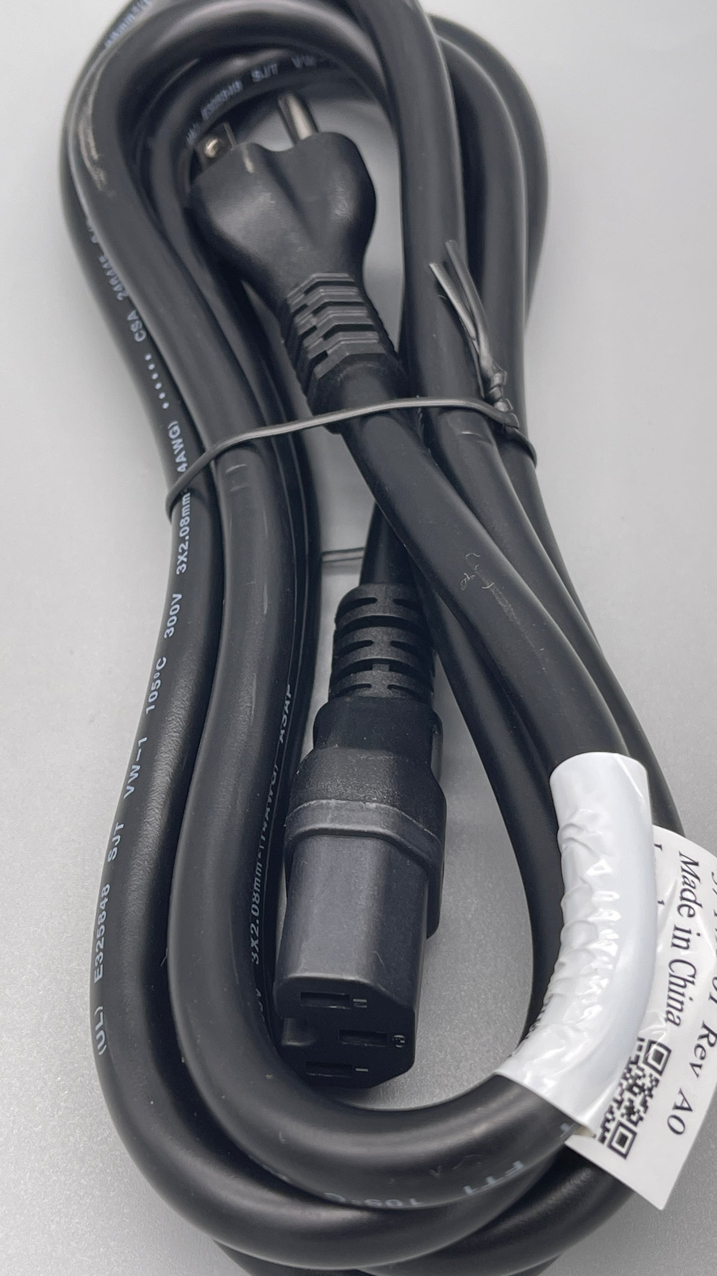Luxshare 37-1495-01 6ft Notched Plug 3 Prong AC Power Cord