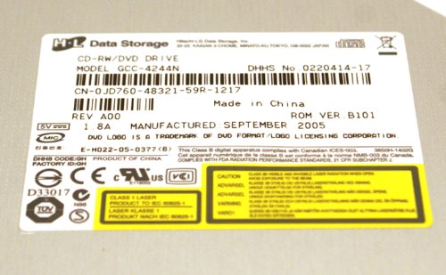 Genuine Hitachi LG Data Storage CD Burner CD-RW / DVD-ROM IDE Slim Internal Optical Drive, Replaces Model Numbers: GCC-4244N, GCC-4244, GCC-4240N, TS-L462, TS-L462D, SBW-243, SBW242SE, SCB5265, SN-324, CDD5263