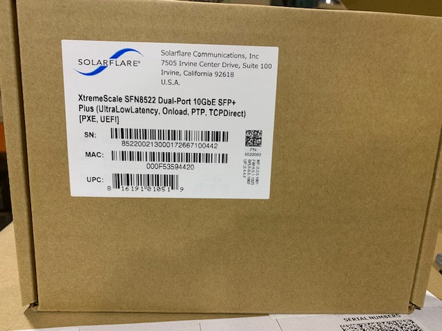 Solarflare SFN8522-Plus Flareon Ultra Dual-Port 10gb Server I/o Adapter