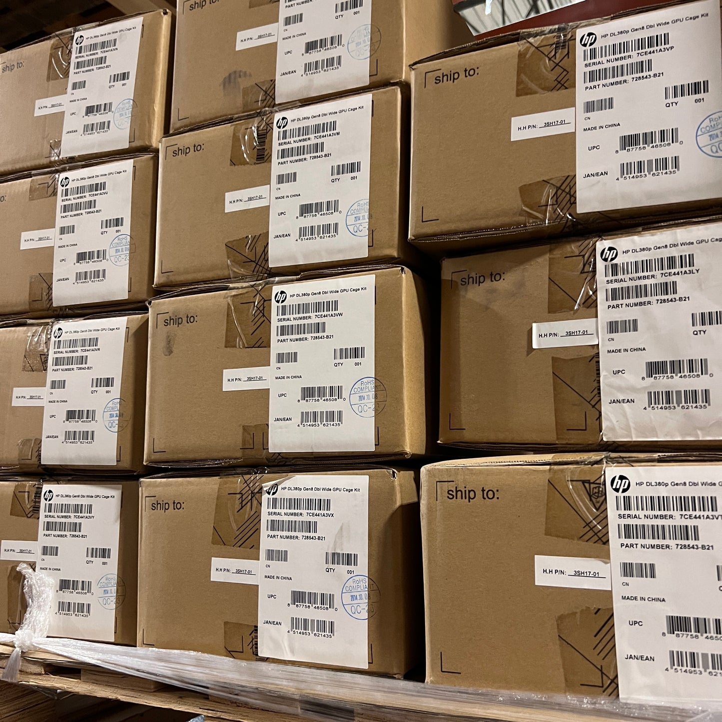 HP DL380p Gen8 Double Wide GPU Cage Kit 728543-B21 710727-001