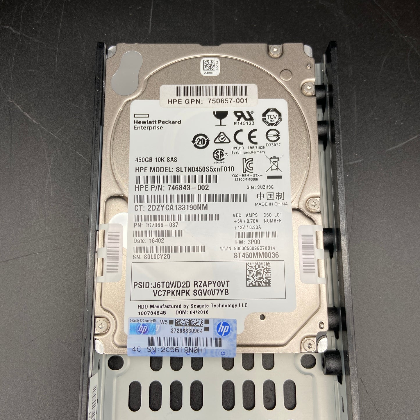 Brand New HP M6710 450GB 6G SAS 10K 2.5in FE HDD P/N:C8R59B(750657-001) 746843-002