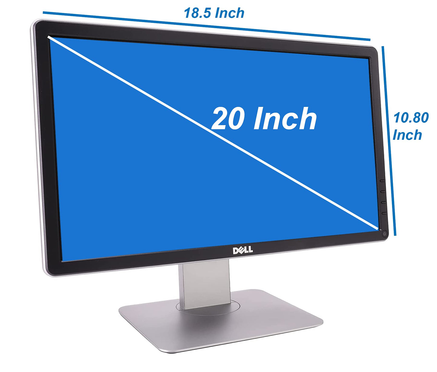 Dell P2014HT Widescreen 20 inch LED Monitor, VGA, Display Port, DVI, 16.7 Million Colors, 178 Degree Viewing Angle, Built-in USB Hub, used Grade A