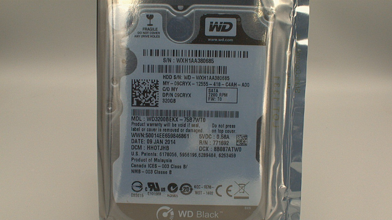 Western Digital Black 320GB 7200RPM SATA 6Gb/s 16MB Cache 2.5-inch Internal Hard Drive. used - Pamper Inn