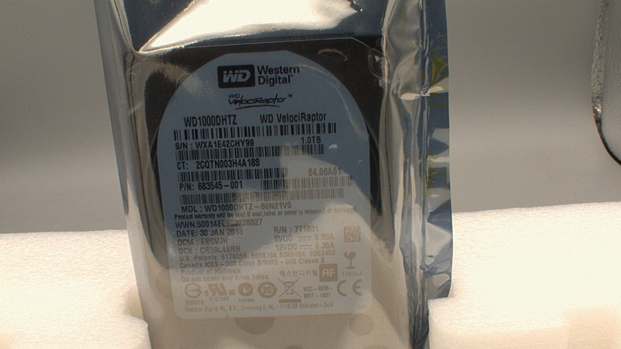 WD Velociraptor 683545-001 WD1000DHTZ 1TB 3.5" SATA Hard Drive used