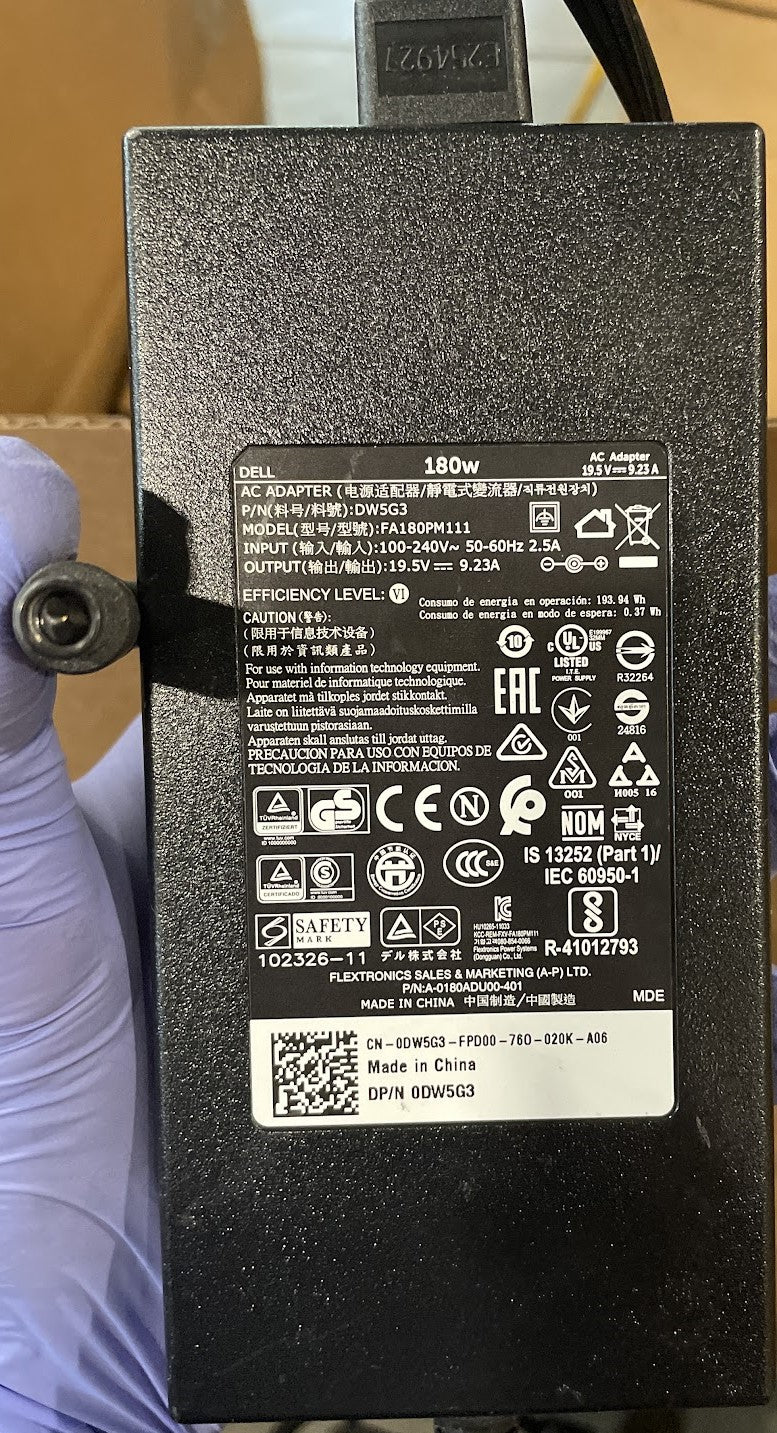 Original DELL AC Adapter FA180PM111 180W 19.5V 9.23A used