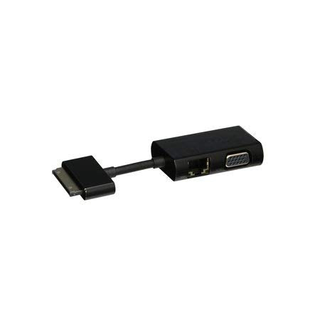 HP Dock Connector to Ethernet and VGA Adapter used