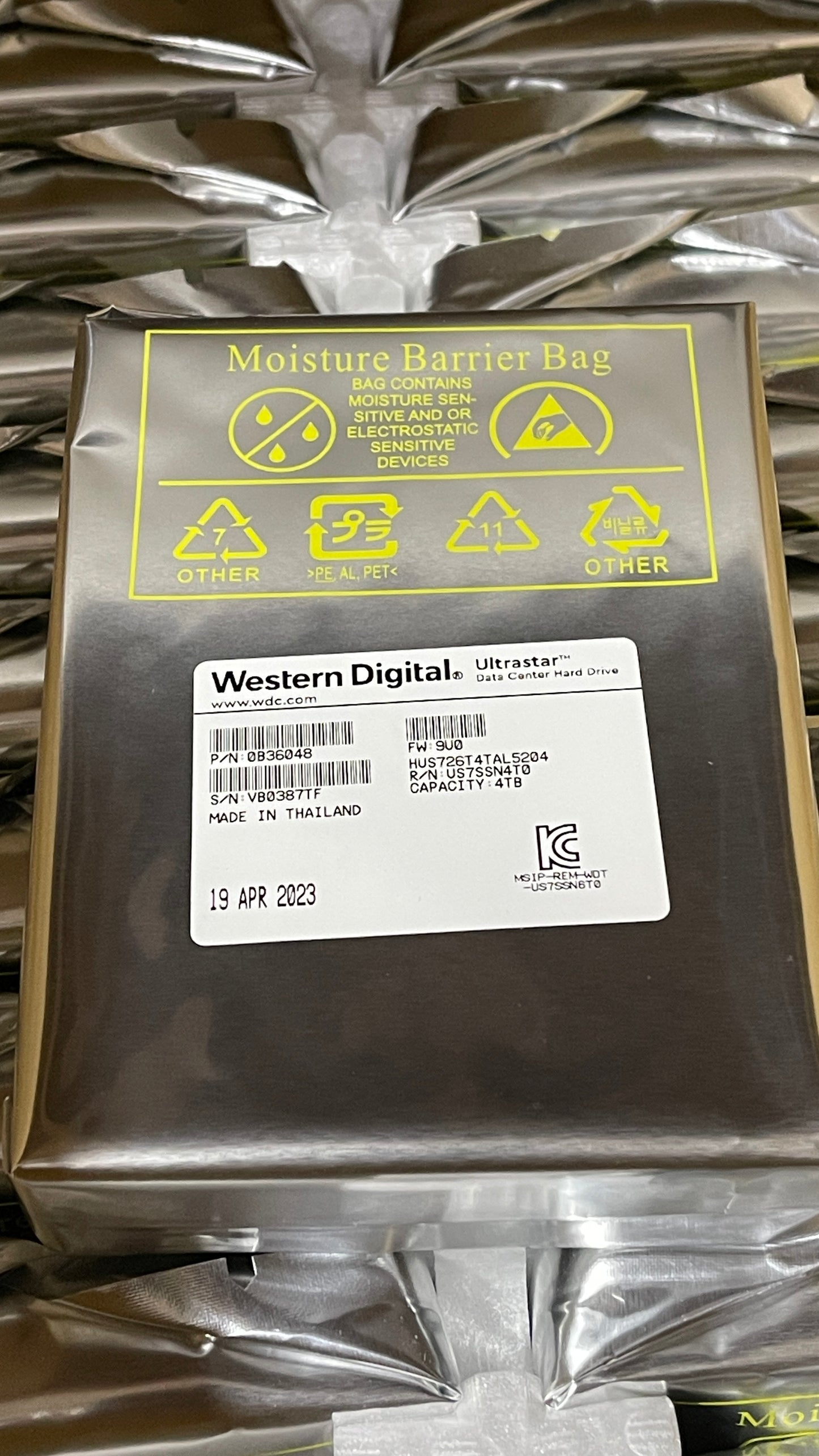 Hgst 215679 Hd 0b36048 Ultrastar Es 3.5 4tb Sas 256mb 72000rpm 512e Se P3 7k6 Bare