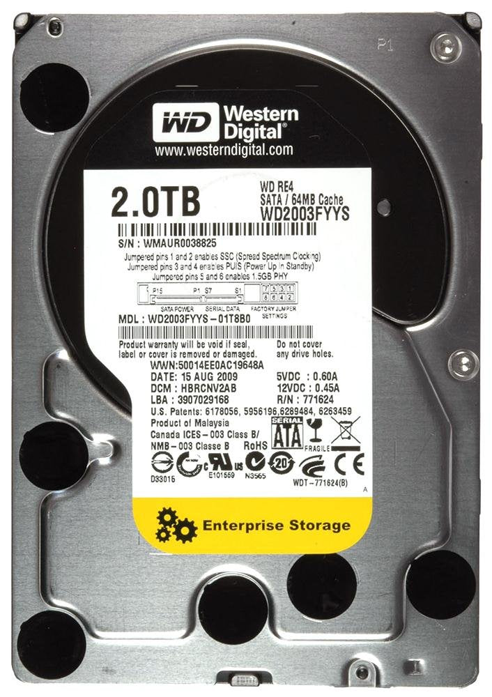 Western Digital WD2003FYYS Hard Drive used Grade A