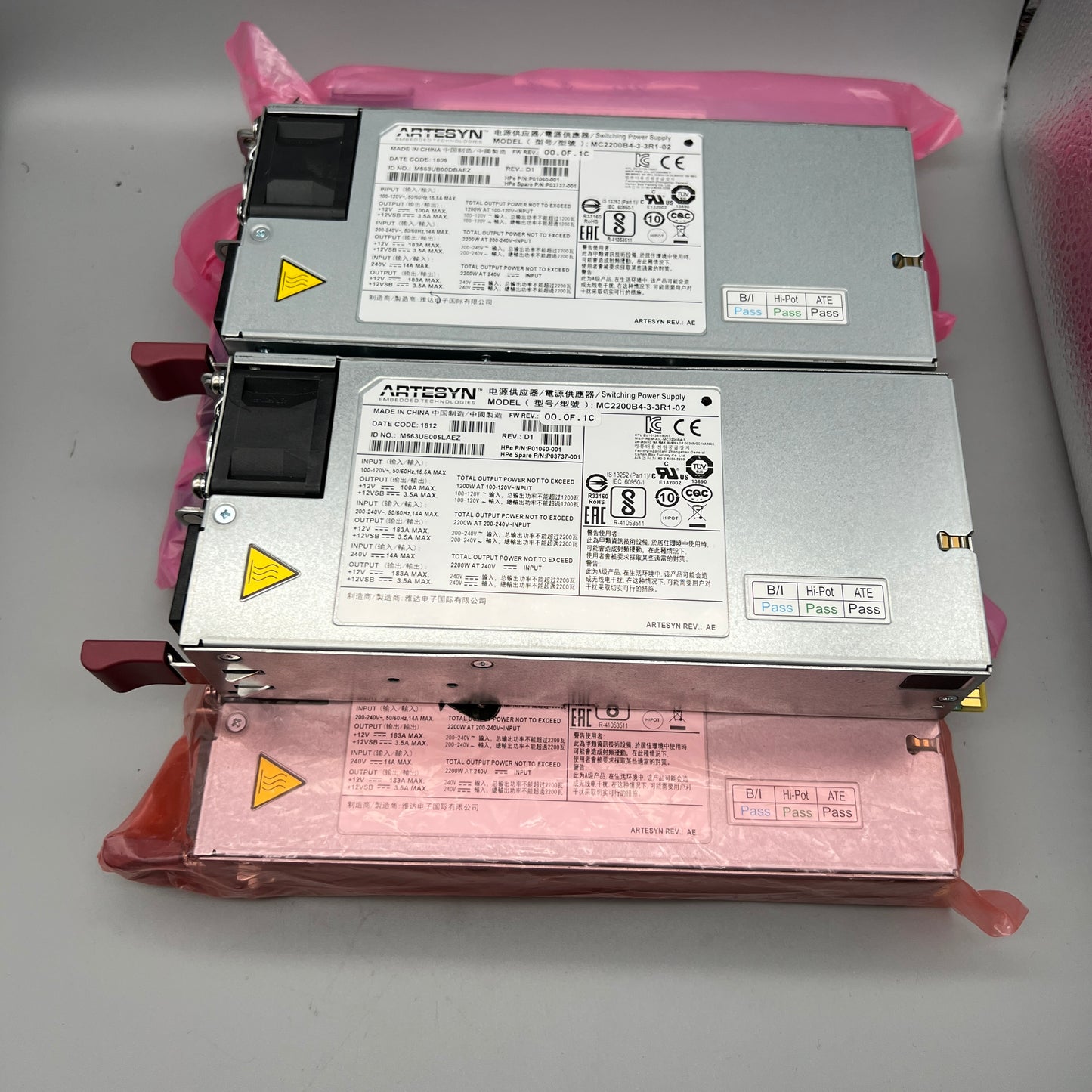 HP P01060-001 ARTESYN 2200W Power Supply P03737-001 MC2200B4-3-3R1-02 80PLUS PLATINUM