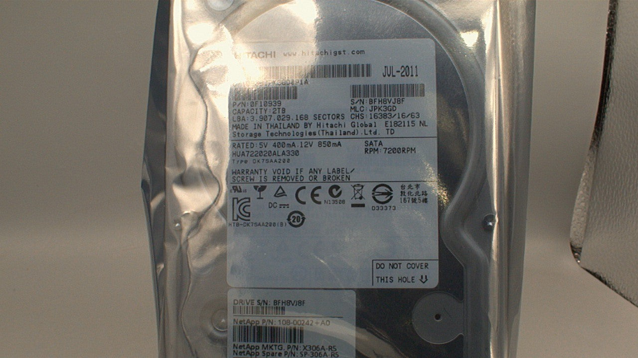 Hitachi Ultrastar 2TB 7200 RPM 32MB SATA 3.0Gb/s 3.5" Enterprise HDD Zero Hours