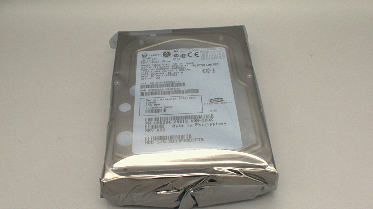 MAX3147RC FUJITSU 147GB 15K 16MB 3.5IN SAS DRIVE uded