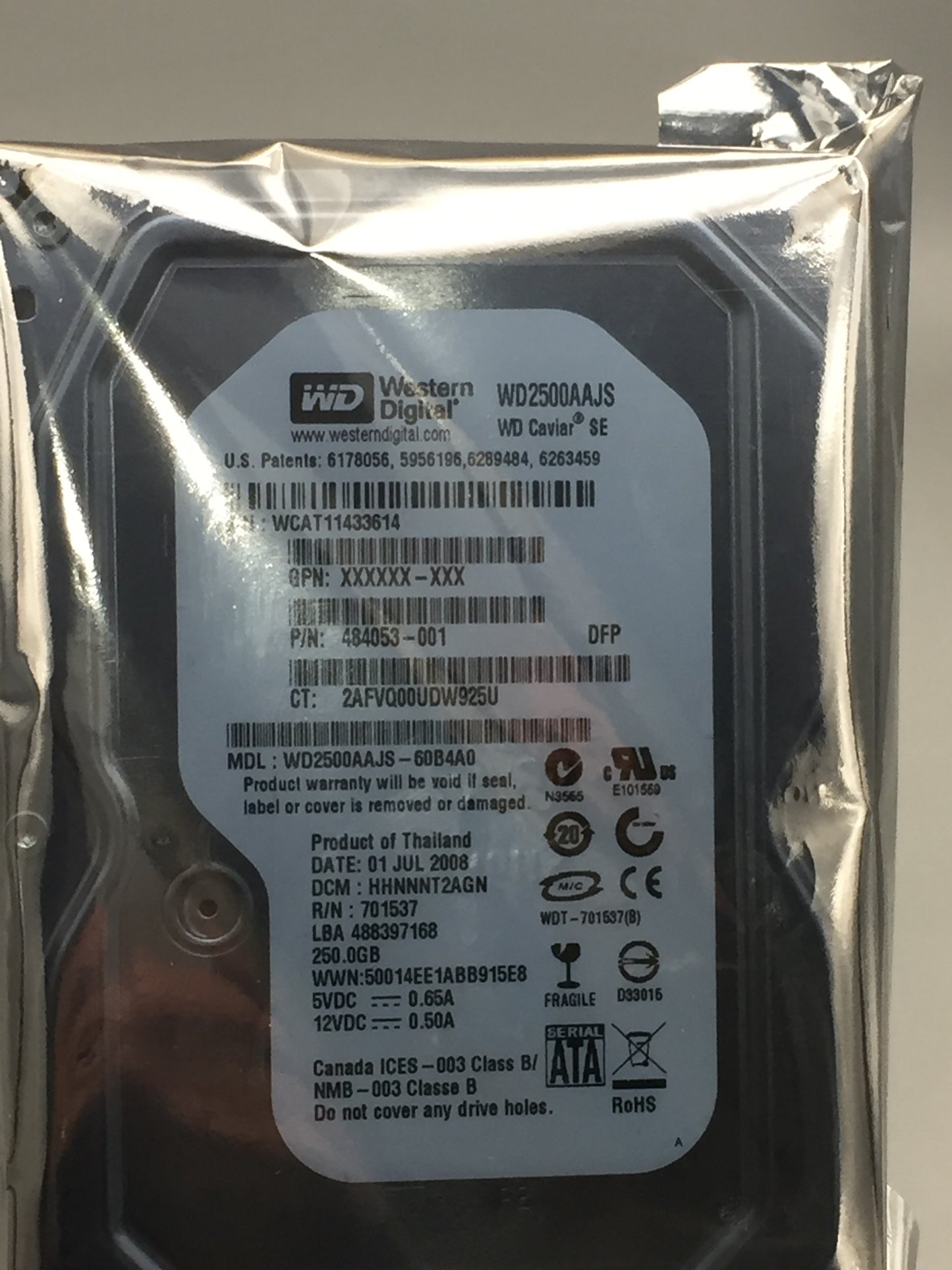 WD Caviar SE / Caviar Blue 250GB 7200 RPM 8MB SATA 3.0Gb/s 3.5" HDD used