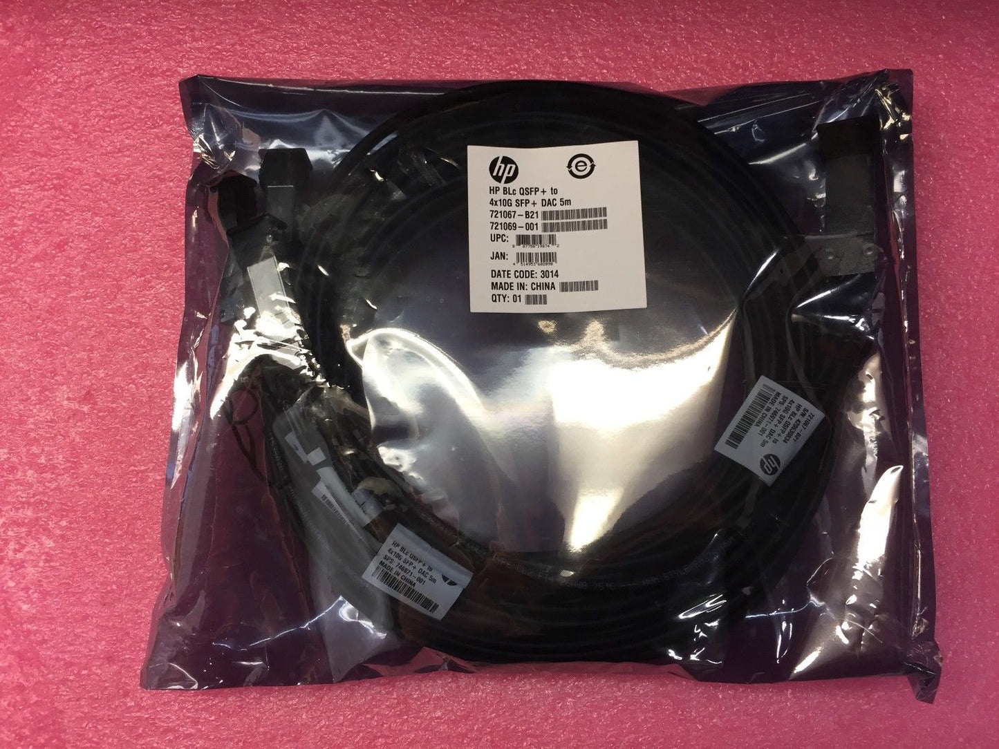 HP Blc QSFP+ to 4x10G SFP+ DAC 5m 721067-B21 721069-001