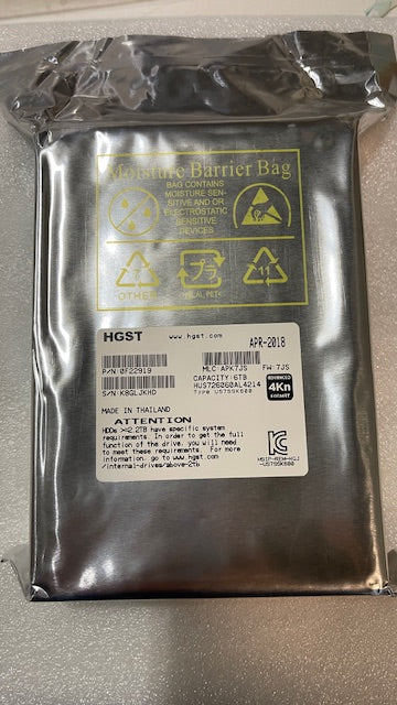 0F22919 HGST Hitachi Ultrastar 7K6000 6TB 7200RPM SAS 12Gbps 128MB Cache (SE / 4Kn) 3.5-inch Internal Hard Drive