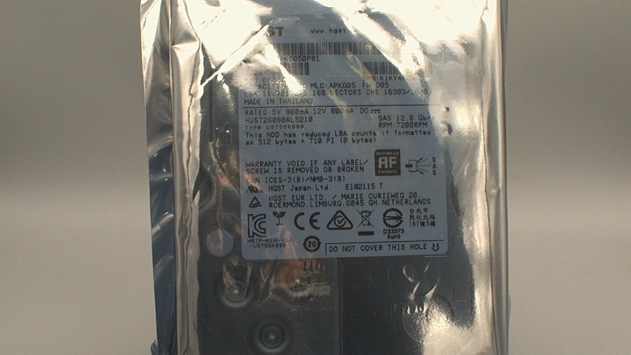 HGST Ultrastar 7K6000 (0F22791 / HUS726060AL5210) 6TB SAS used