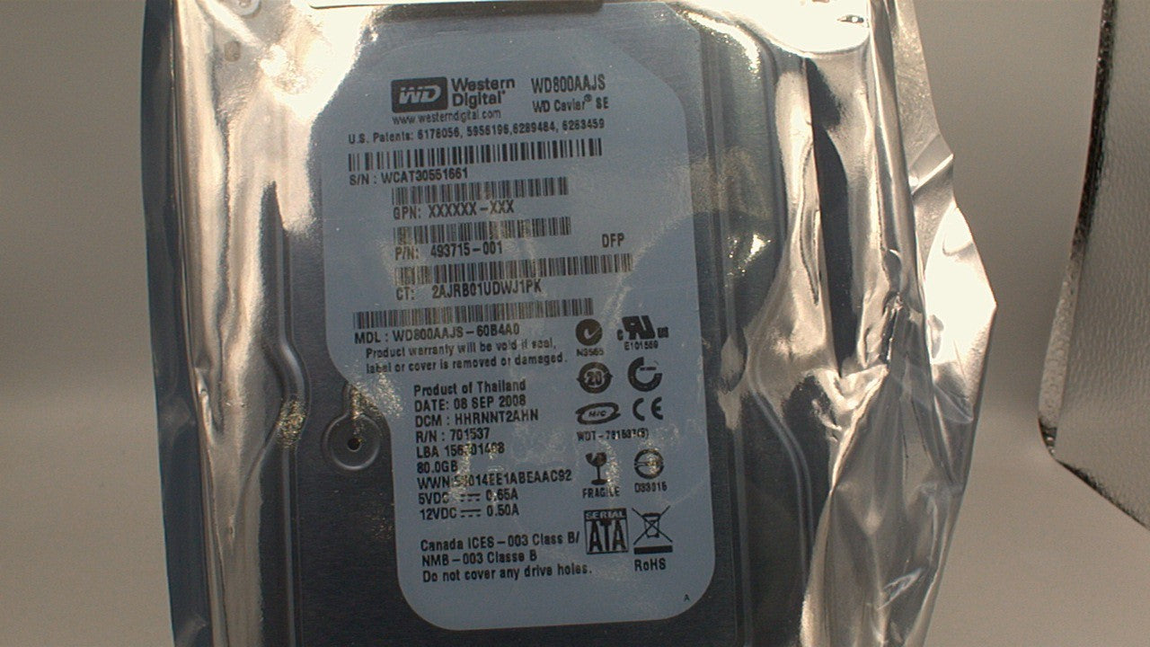 WD Caviar WD800AAJS-60B4A0 SE Blue 80GB 7200 RPM 8MB SATA 3.0Gb/s 3.5" HDD used
