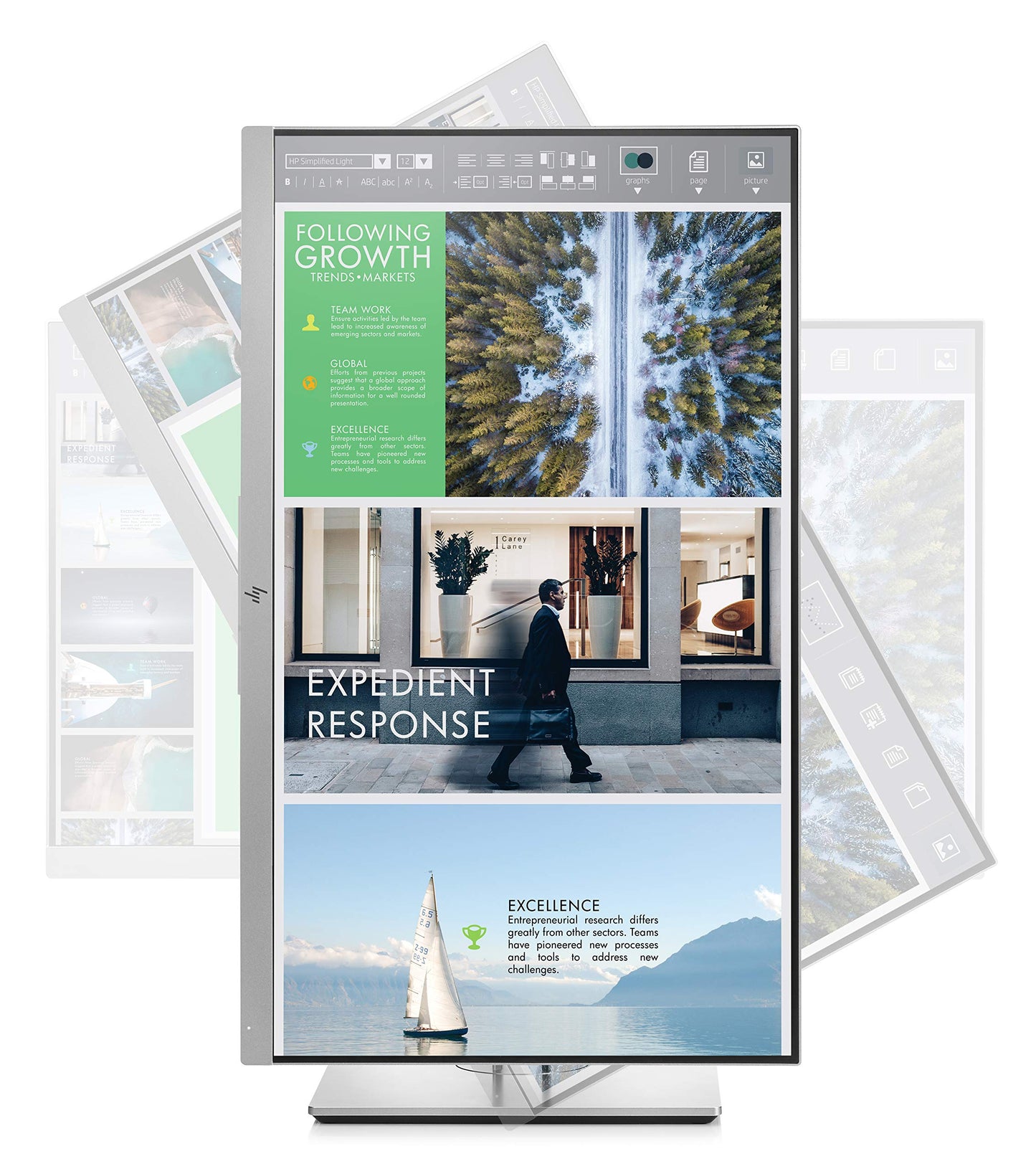 HP EliteDisplay E243 23.8-Inch Screen LED-Lit Monitor Silver USED GRADE A, without Stand.
