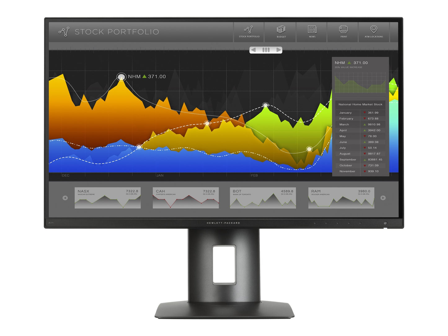 HP K7C09A8#ABA Z27n 27'' Quad HD LED-Backlit Monitor, Black used Grade A