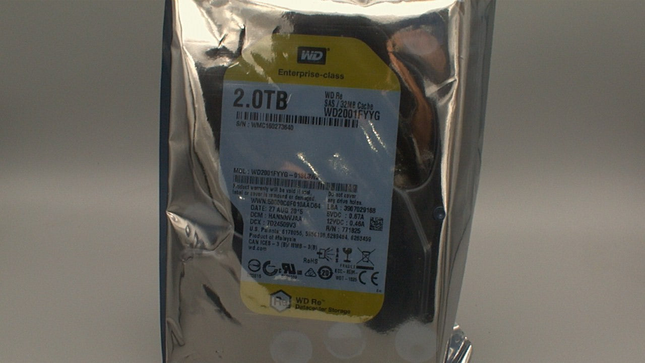 Western Digital RE (Raid Edition) 2TB 7,200 RPM SAS 6Gb/s 32MB Cache 3.5-Inch Internal Enterprise Hard Drive used