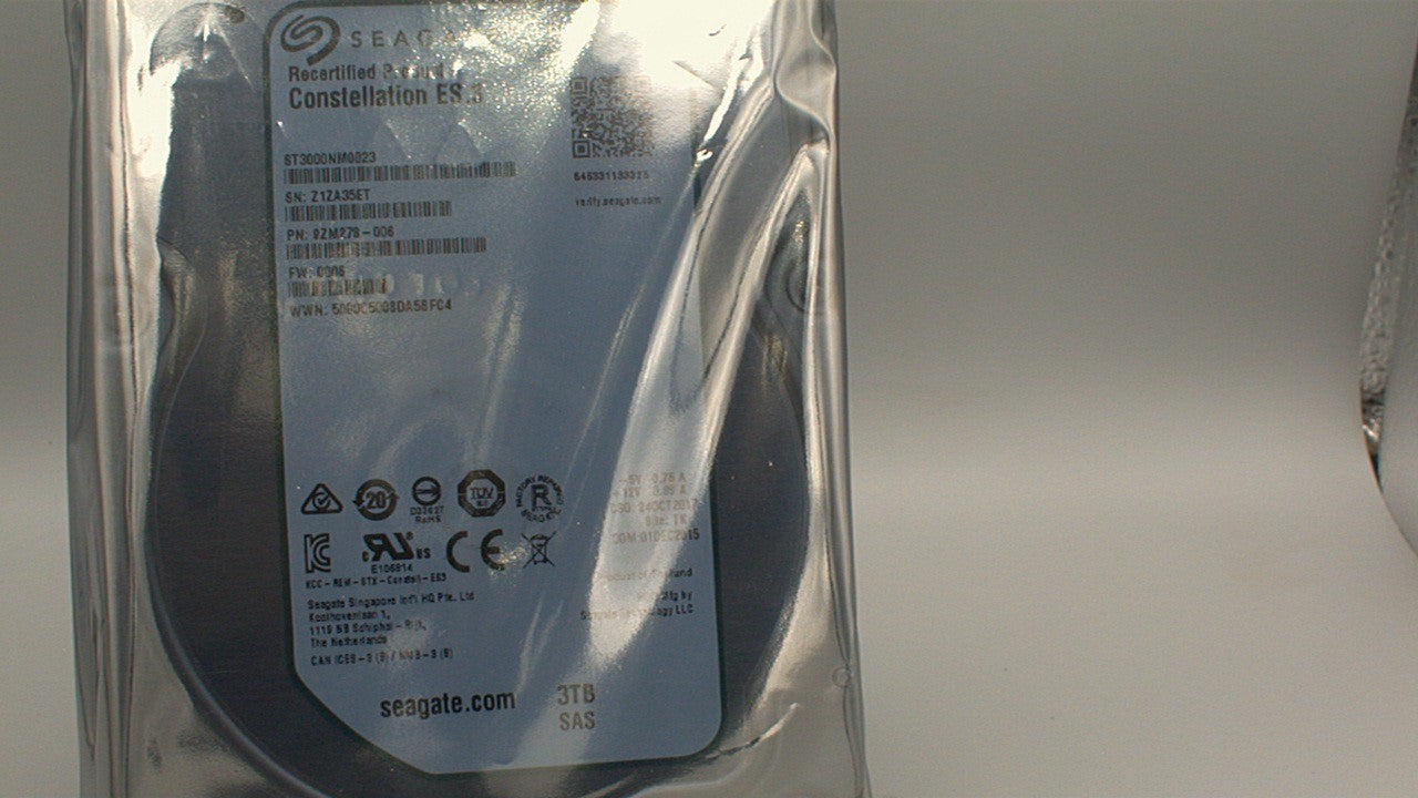 Seagate Constellation ES.3 ST3000NM0023 3TB 7.2K RPM 128MB Cache SAS 6Gb/s 3.5" Enterprise Hard Drive used