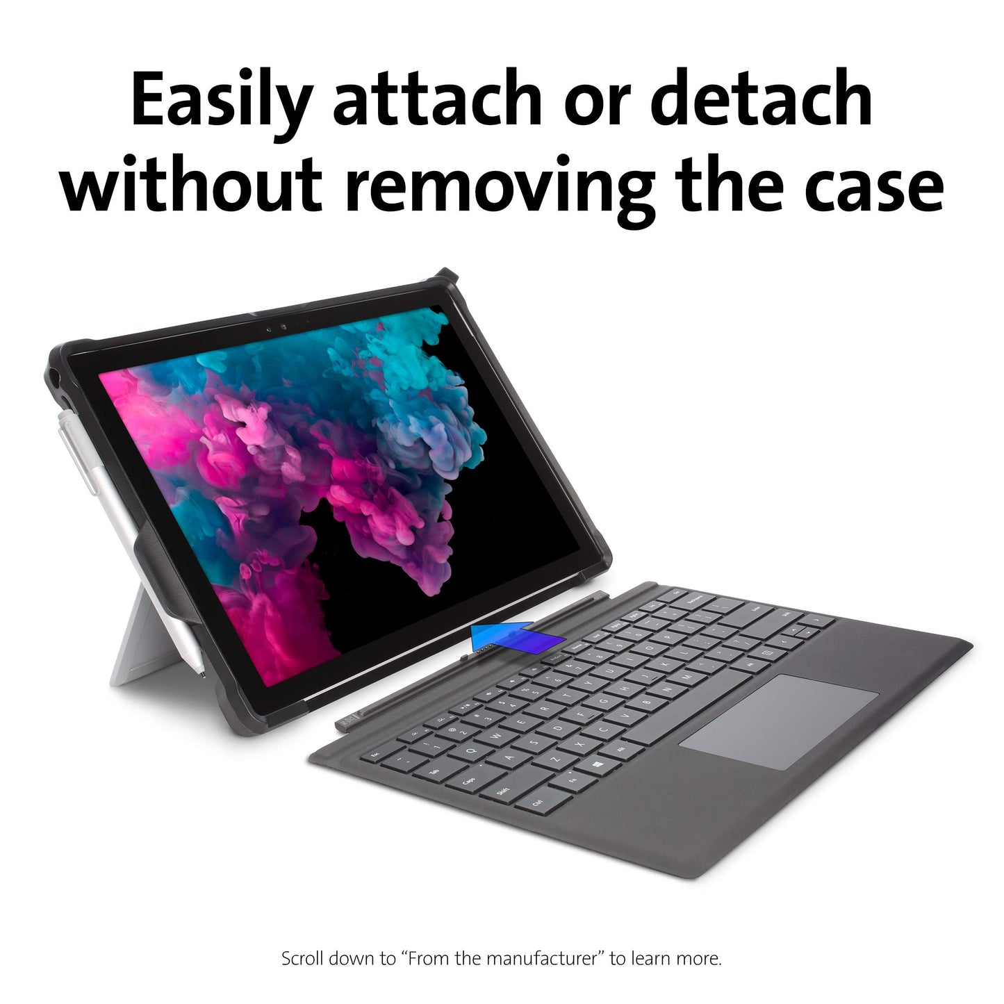 Kensington Microsoft Surface Pro Rugged Case for Surface Pro 6, 5 (2017) and 4 - BlackBelt 2nd Degree Rugged Case (K97443WW) open box