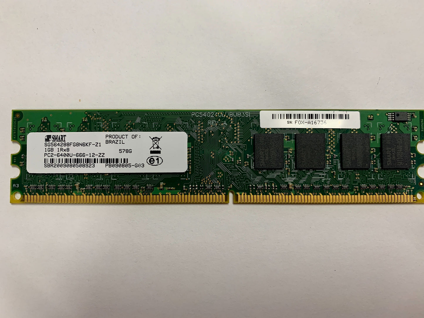 Smart SG564288FG8N6KF-Z1 1GB 1RX8 PC2-4200U44-10-A0