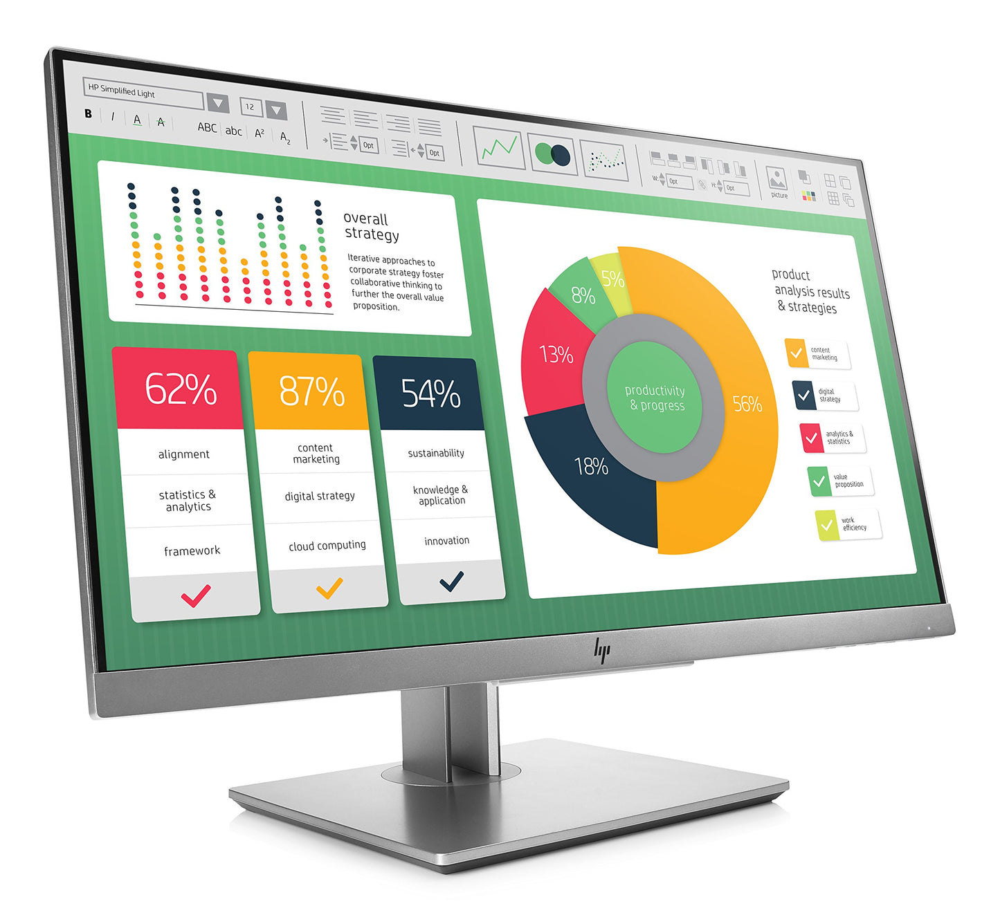 HP Business E223 21.5" LED LCD Monitor - 16:9-5 ms Open box
