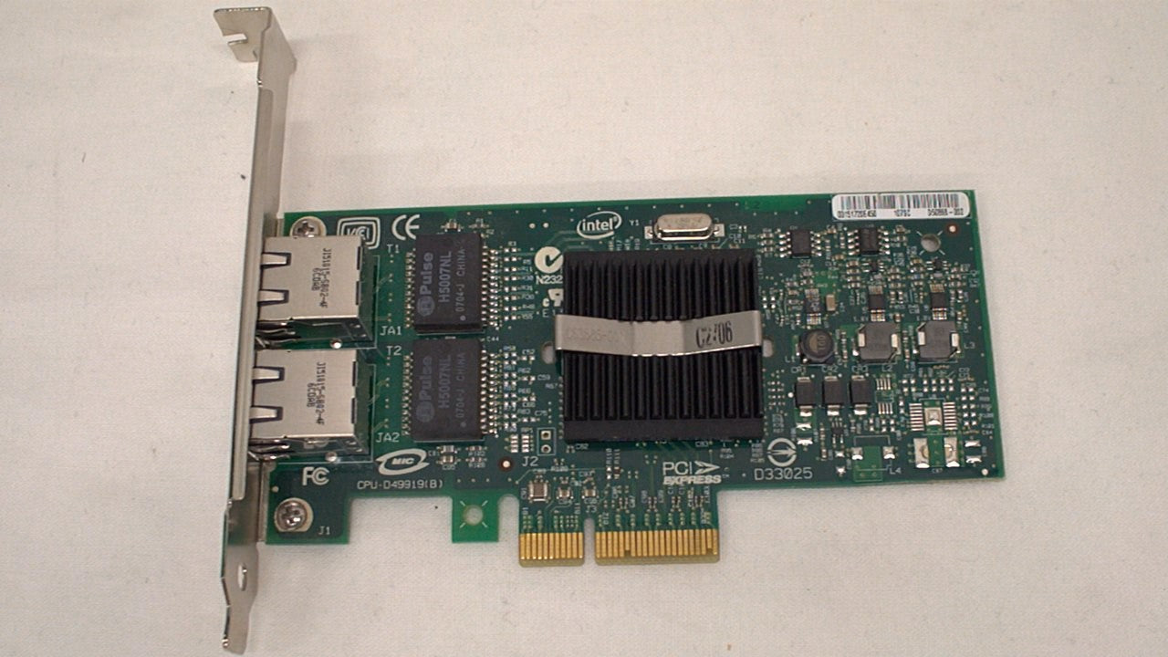 INTEL PRO 1000 PT 2 PORT GIG ETHERNET SERVER PCIE NIC - EXPI9402PTBLK Used