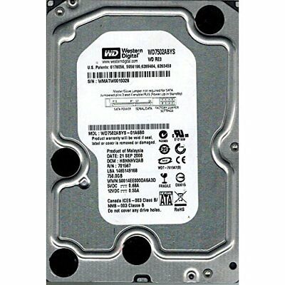 Western Digital WD7502ABYS-01A6B0 750GB