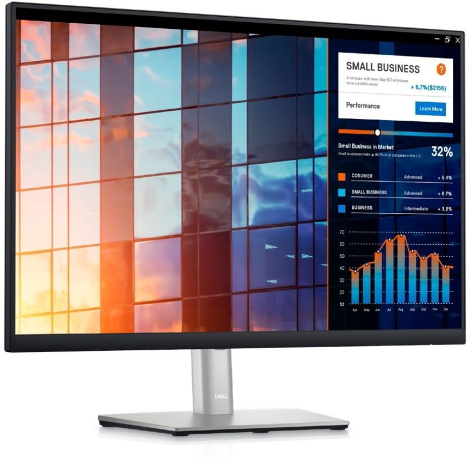 Dell P2423 24" WUXGA WLED LCD Monitor - 16:9 - Black, Silver used Grade B