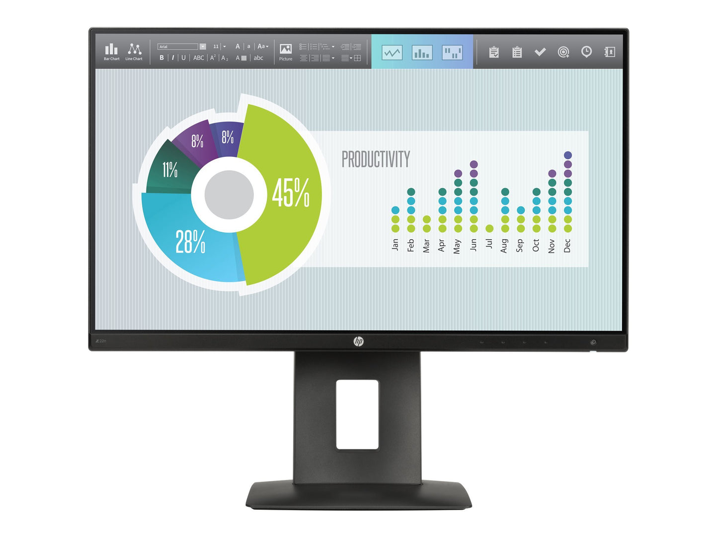 HP Commercial Specialty M2J71A8#ABA Z22n Narrow Bezel IPS Display used