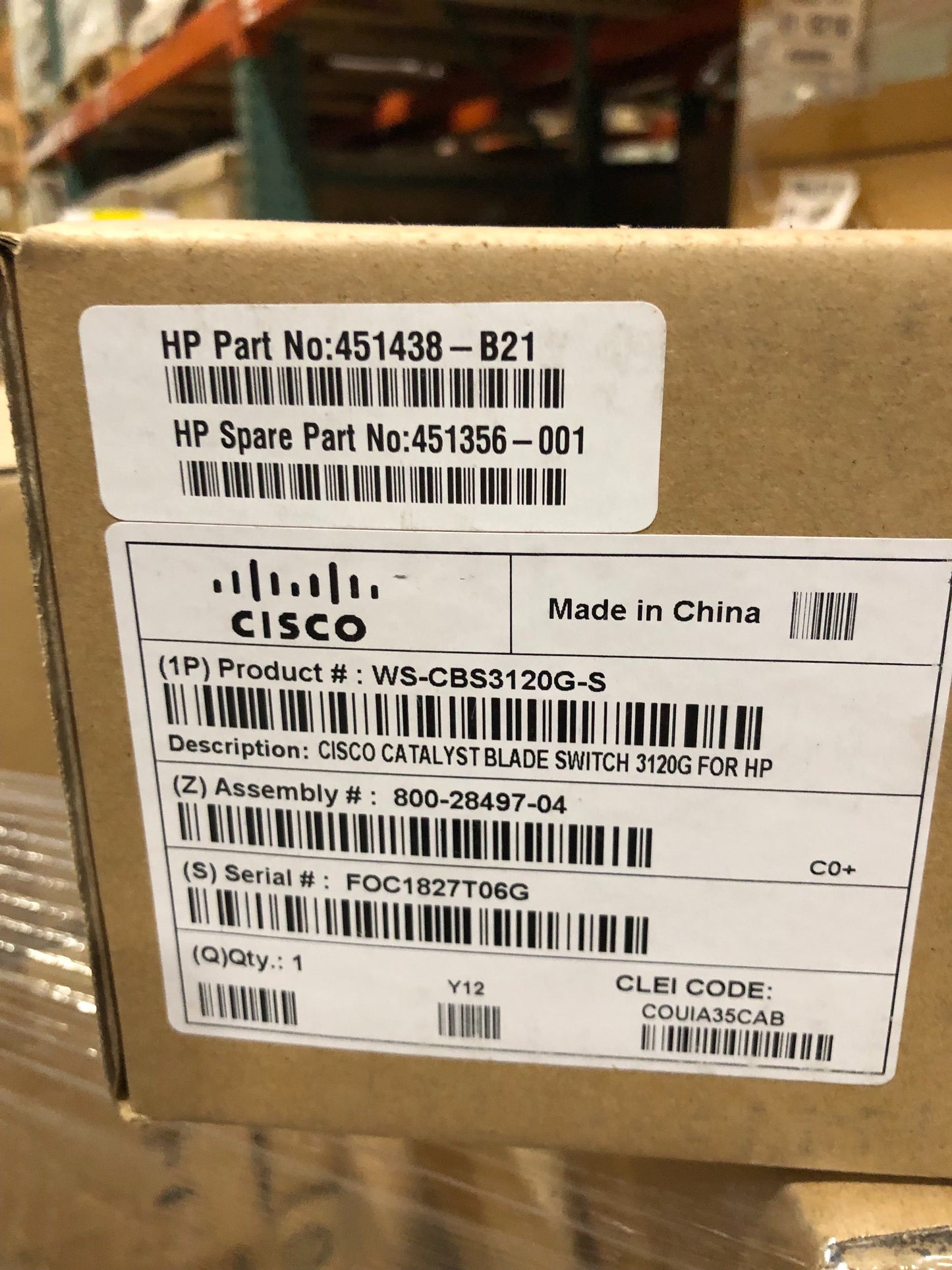 HP 451438-B21 Cisco Catalyst Blade 3120G SAN Switch 4 Ports - 1 Gbps