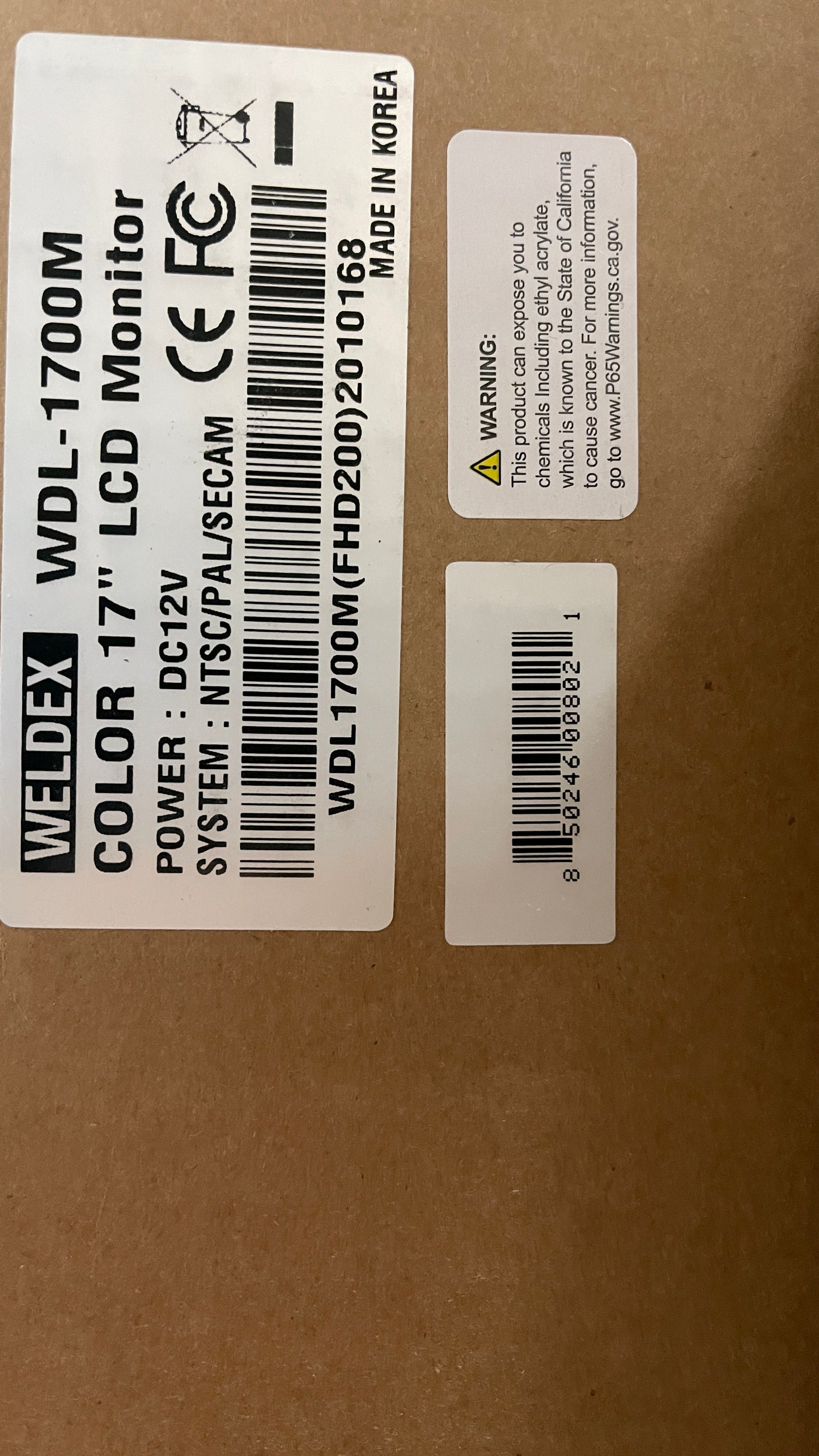 Weldex WDL-1700M 17-Inch TFT LCD Flat Screen Monitor Used Grade A