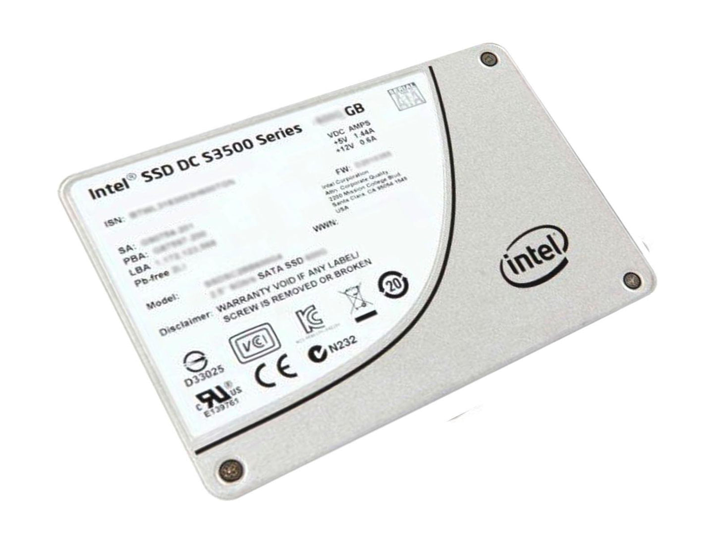 Intel 7mm Enterprise DC S3500 240GB SSD 2.5" SATA SSDSC2BB240G4 HDD MLC 6Gb/s 20nm