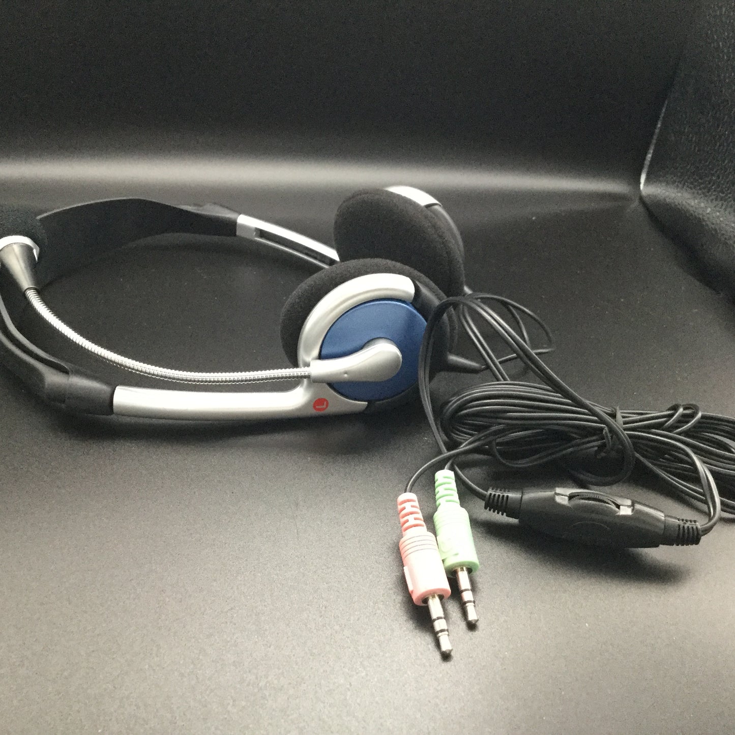 Headset COM Microfone Sivler/Blue