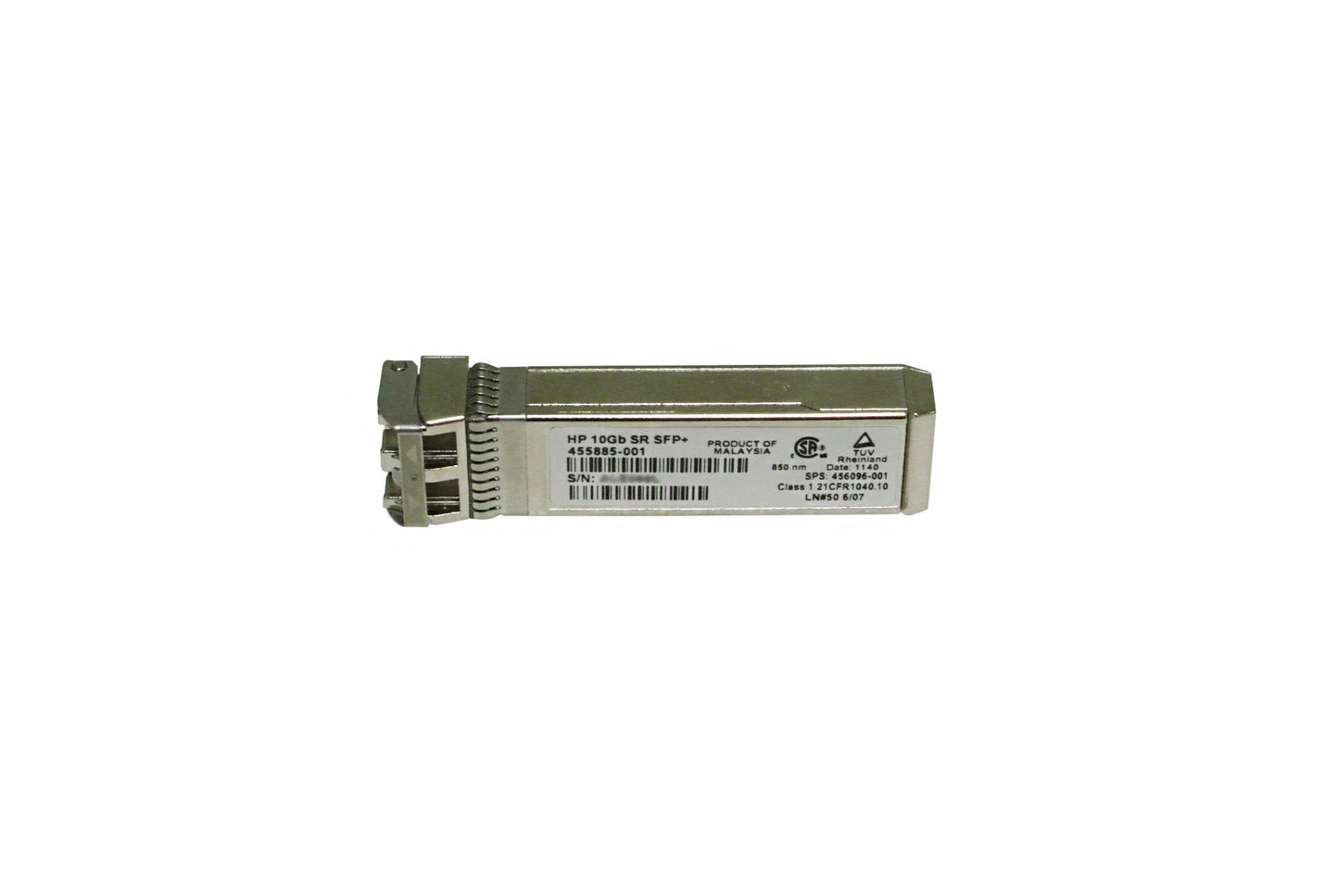 HP 455885-001 10GB SR SFP+ Optical Gigabit Ethernet Transceiver used