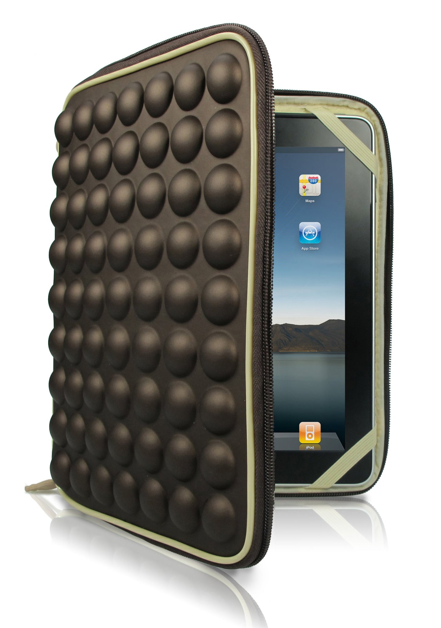 Cygnett Sleeve with Bubble Texture for iPad - Brown (CY0152LSAER)