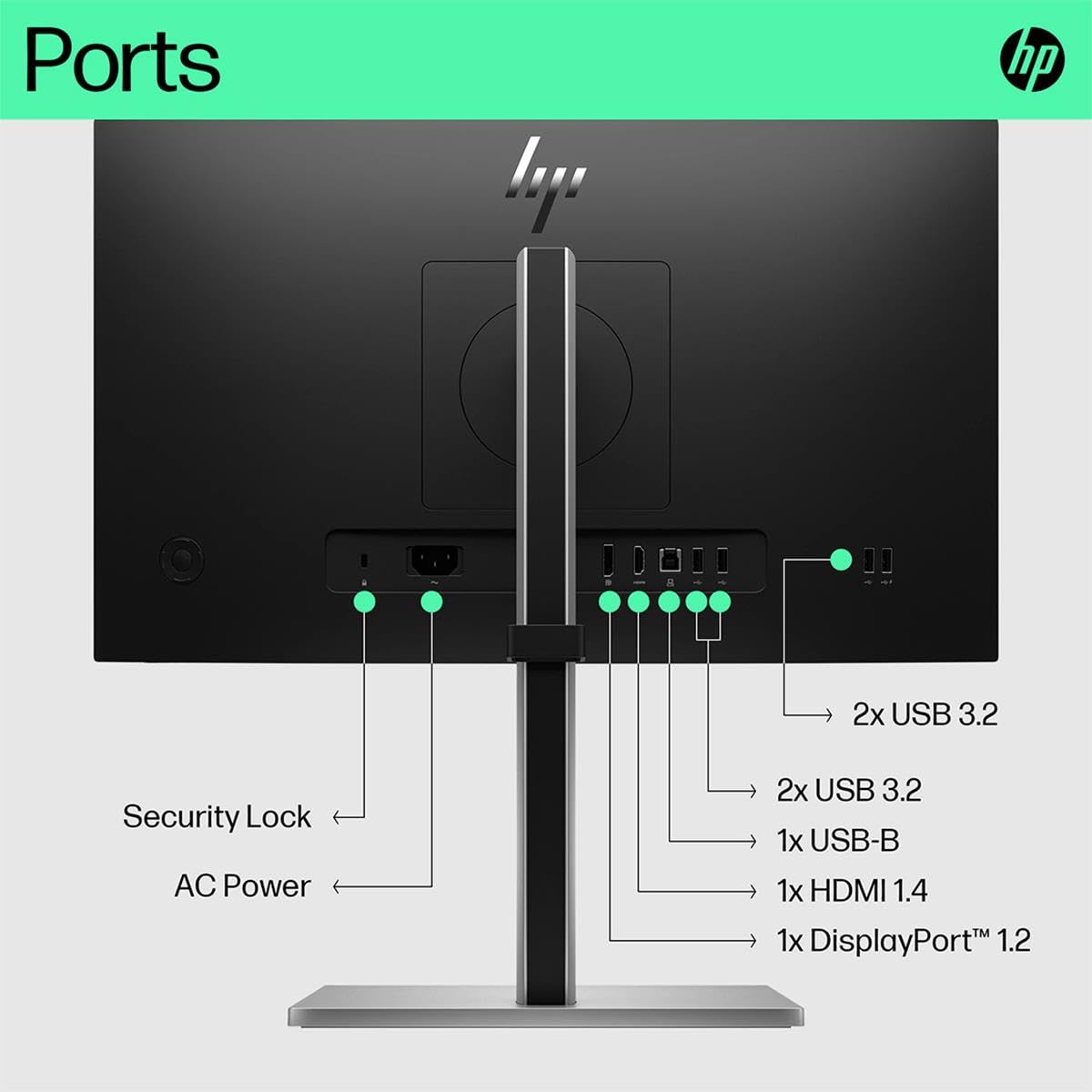HP E22 G5 21.5" Full HD LCD Monitor - 16:9 - Black, Silver - 22" Class - in-Plane Switching (IPS) Technology - Used Grade A