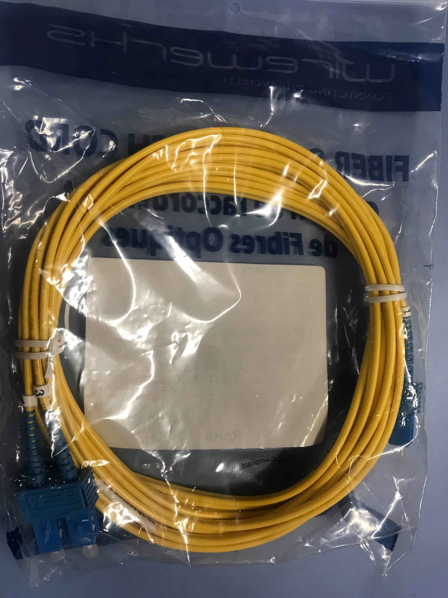FOPC SM, Fiber 3mm zip riser, SC/UPC, SC/UPC, 4m