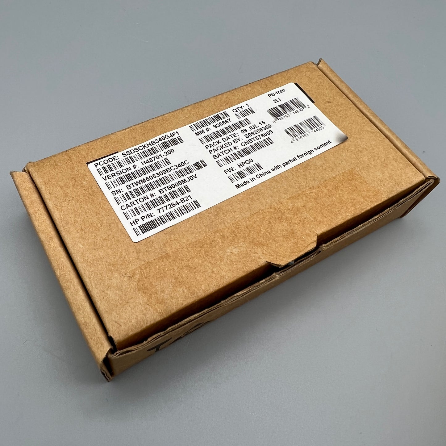 HP 777264-B21 340GB SATA 6G RI SSD *New* 781566-001, 835563-B21