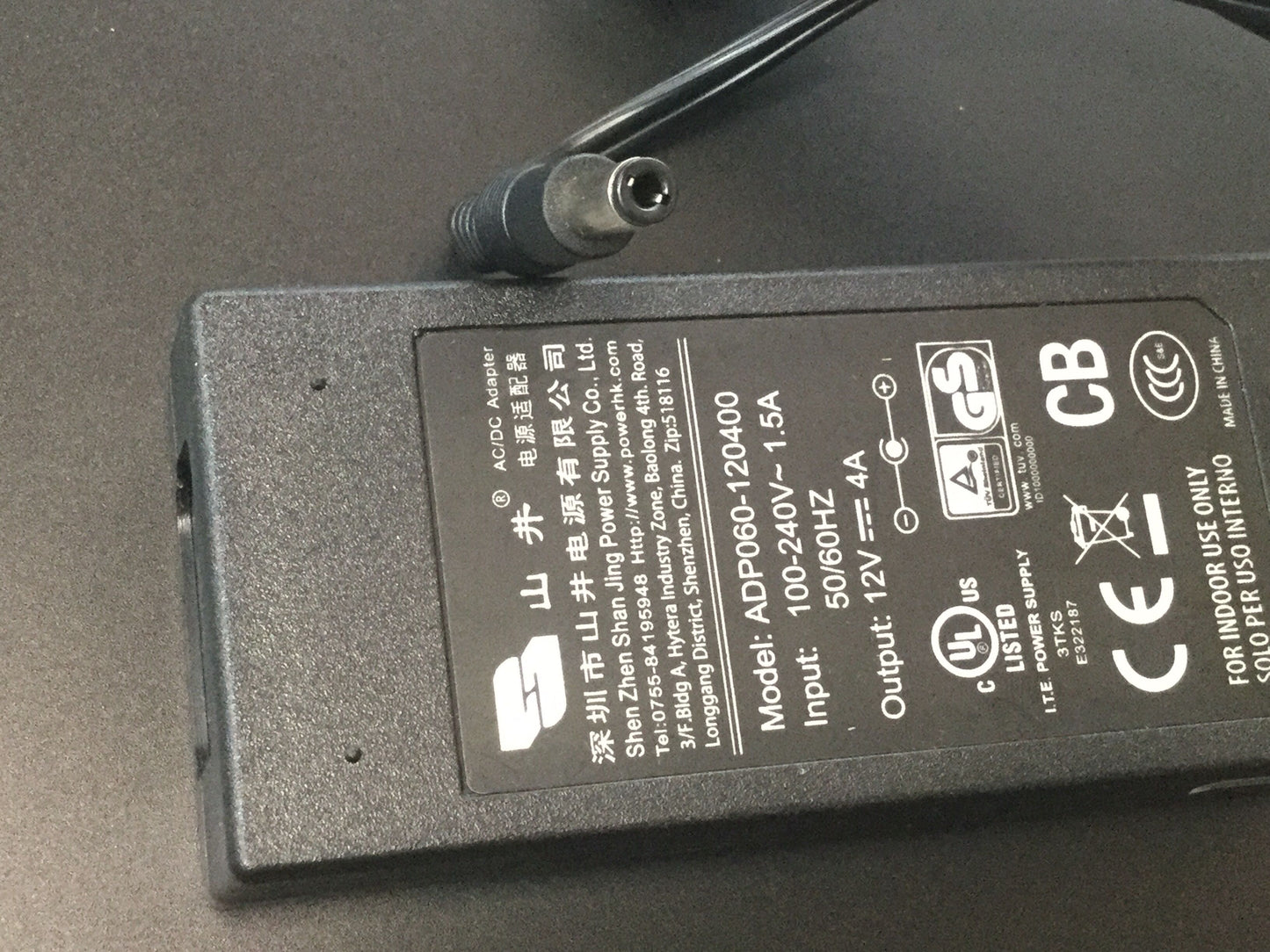 ADP060-120400 AC/DC ADAPTER 12V, 4A, 48W