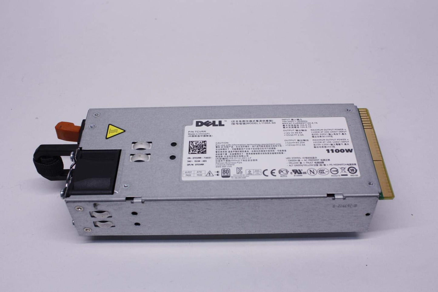 Dell TCVRR PowerEdge T710 T510 T910 R810 1100W Redundant PSU L1100A-SO Used
