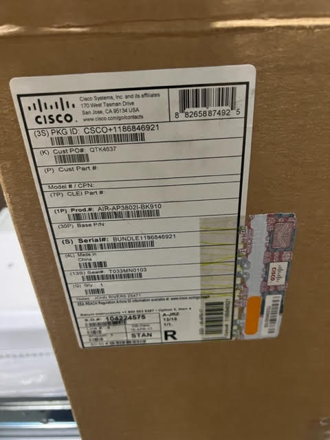 Cisco Aironet 3800 Series Wi-Fi Access Point (AIR-AP3802I-B-K9)