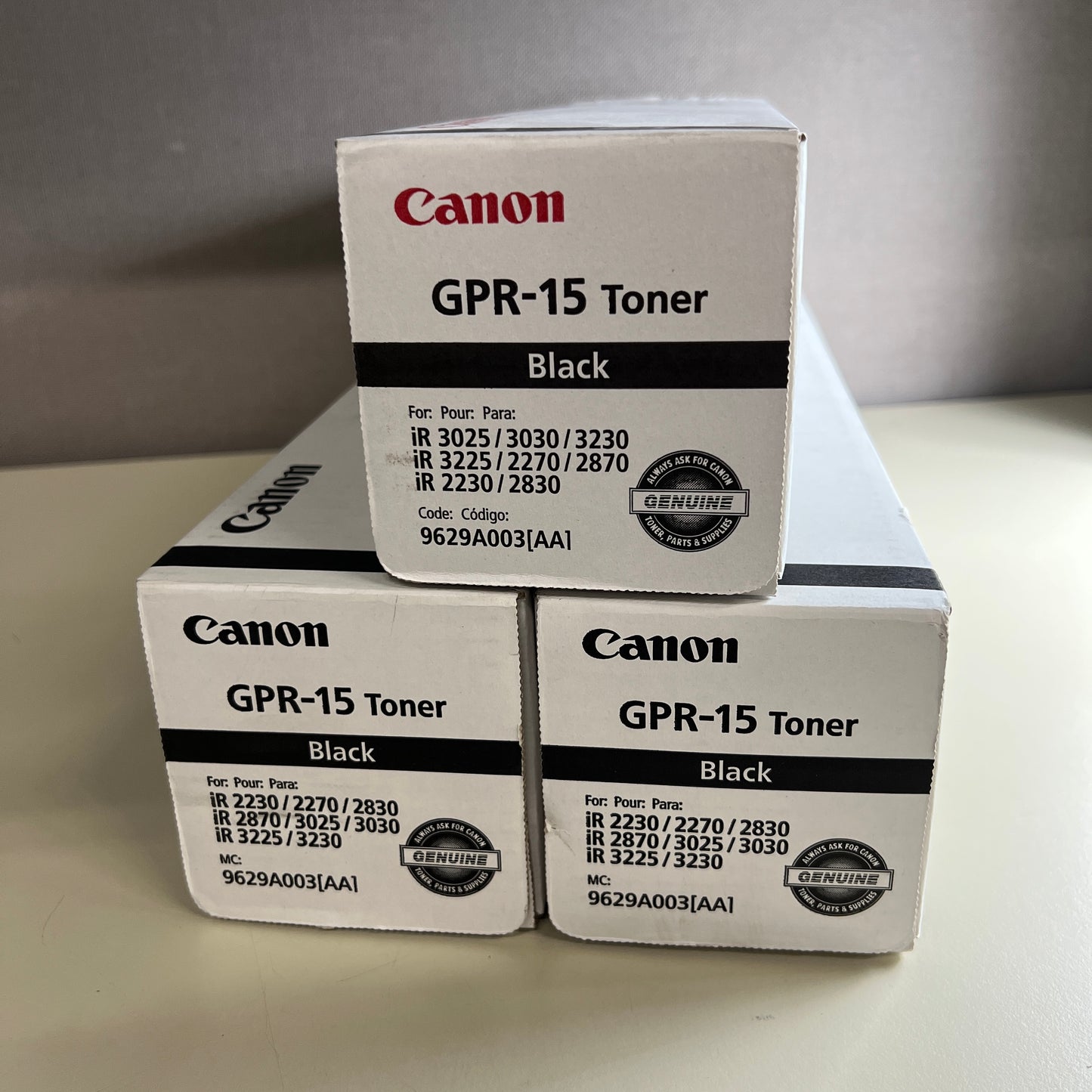 Canon GPR-15 Black Toner 9629A003AA CNMGPR15 Cartridge GENUINE Parts