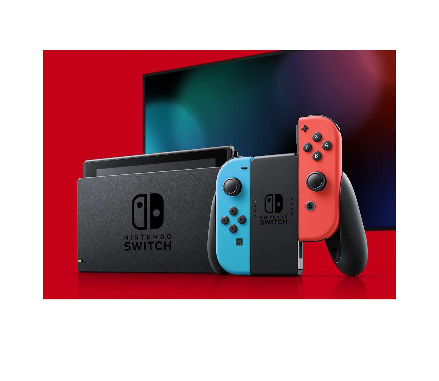Nintendo Switch with Neon Blue and Neon Red JoyâCon - HAC-001(-01)