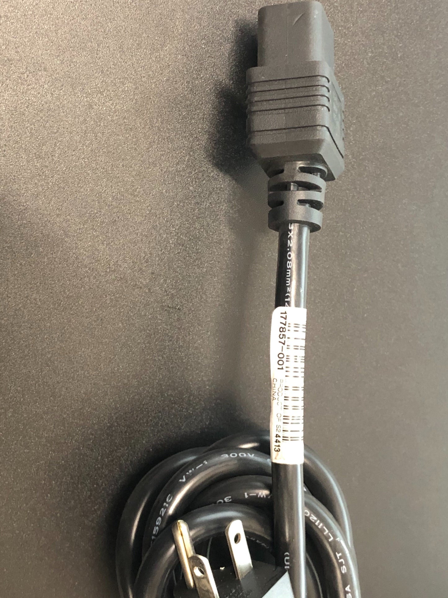 HP 177857-001: AC POWER CORD, 15A, 250V