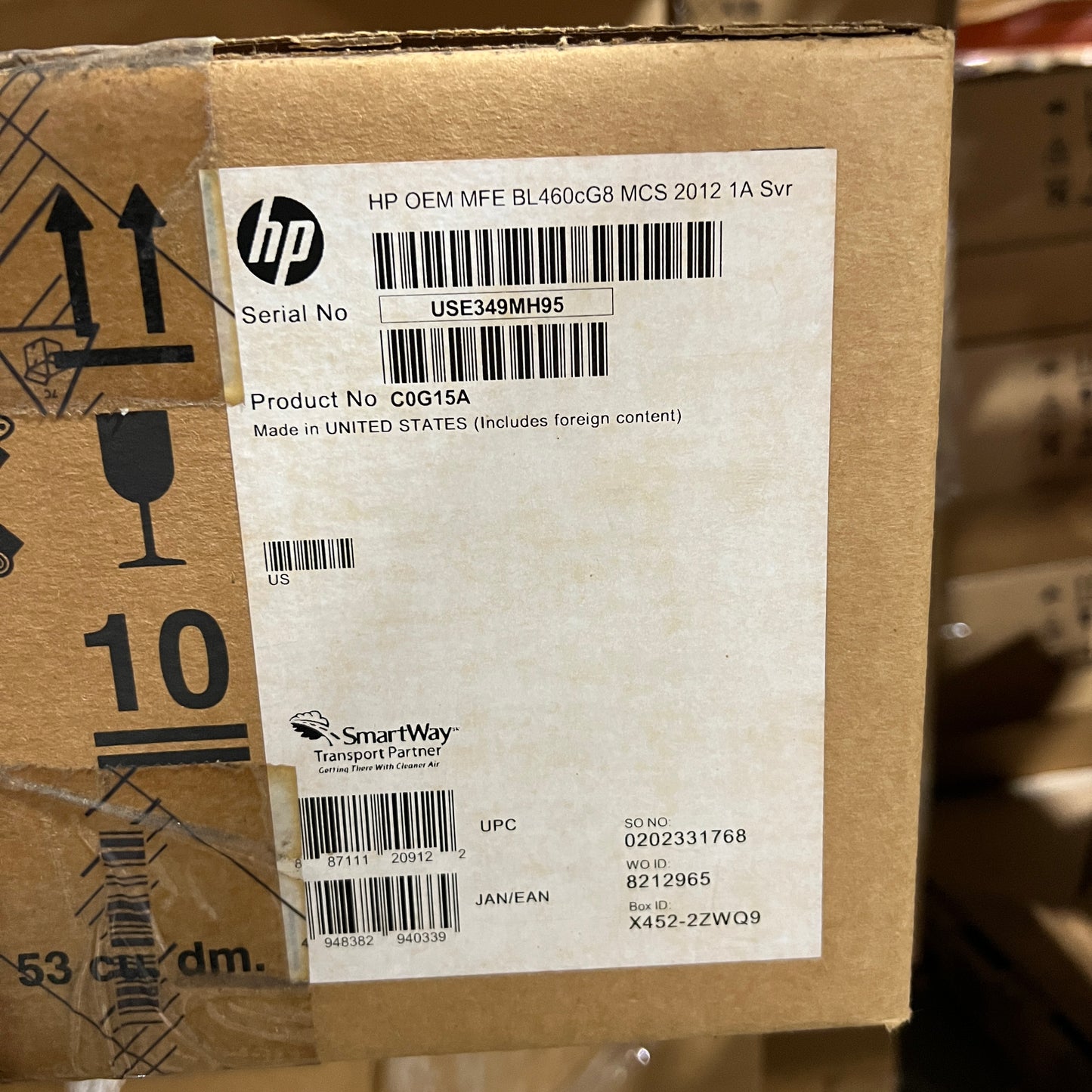HP OEM ProLiant BL460c Gen8 Blade Server Blade MCS 2012 1A P\N:C0G15A