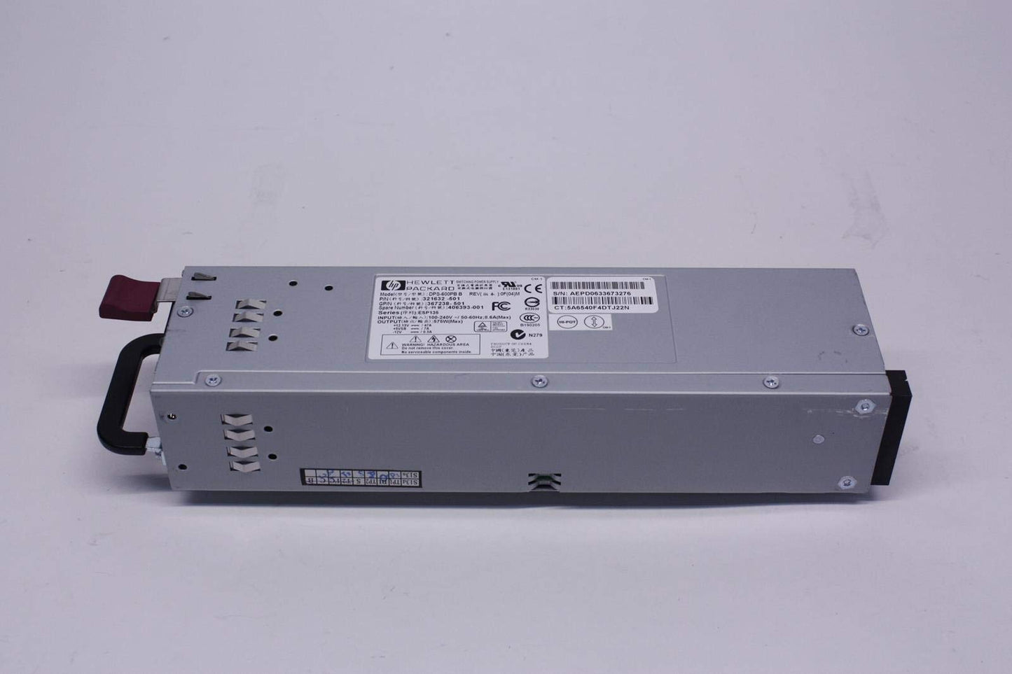 HP Compaq 338022-001 DL380 ESP135 Hot-Swap 575w Power Supply DPS-600PB B