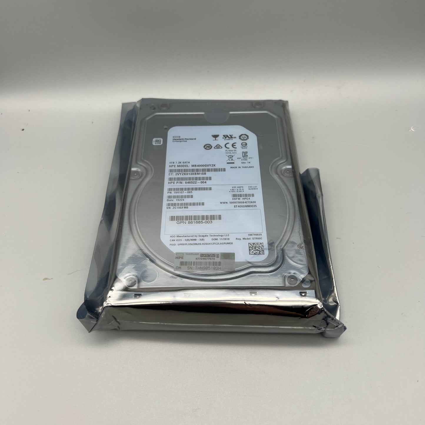 HP 861685-003 4TB 7.2K HOTSWAP SATA 3.5 LP